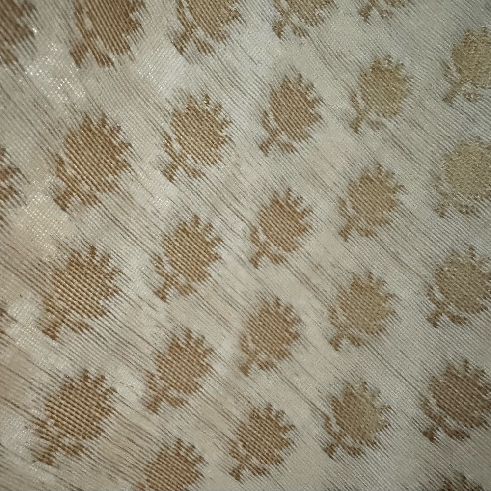 Beige Patterned Pants